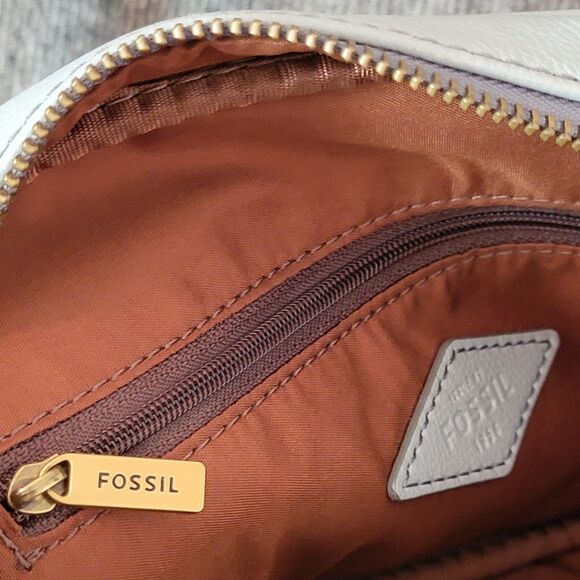 Fossil Crossbody Bag Womens Blue Pebbled Leather Shoulder Handbag Purse - Picture 12 of 16